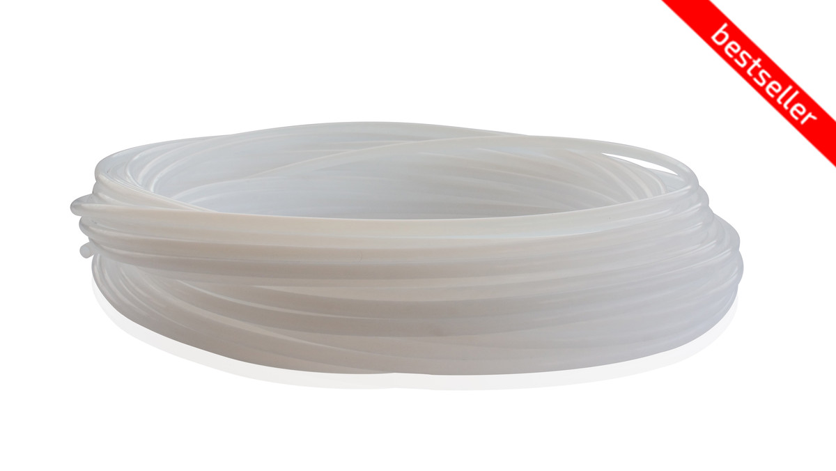 фото Трубка тефлонова PTFE калібрована 1/2 дюйма fi 9,53x12,70 мм, біла, 259.3C 1/2 2