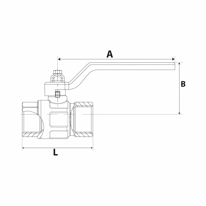 фото Кран шаровой, резьбовой G 1/4 PTFE ВВ PN 25bar никелированная латунь, ручка синяя сталь, 334.02-R 6
