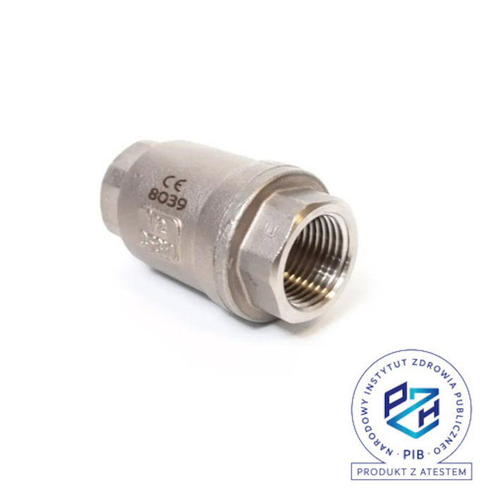 фото Клапан обратный резьбовой прямой Flowmatik R 1 1/4 резьба внутренняя PN16, нержавеющая 316 | Pneumat, FMZZG 114 1